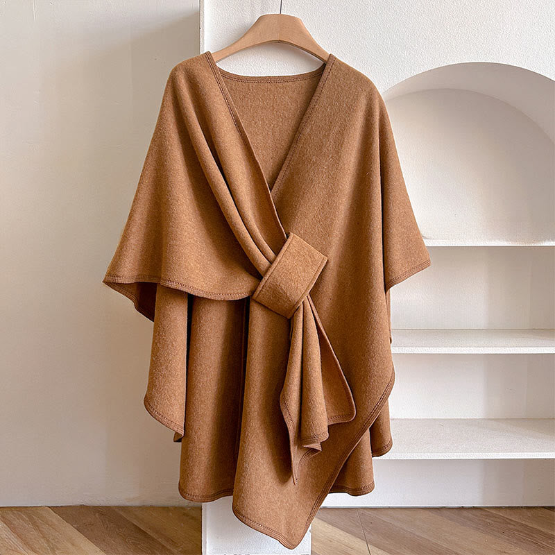 Buddha Stones ​​Winter-Schal, einfarbig, warm und kuschelig - SandyBrown - 160 x 110 cm - image 3