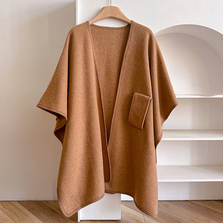 Buddha Stones ​​Winter-Schal, einfarbig, warm und kuschelig - image 4