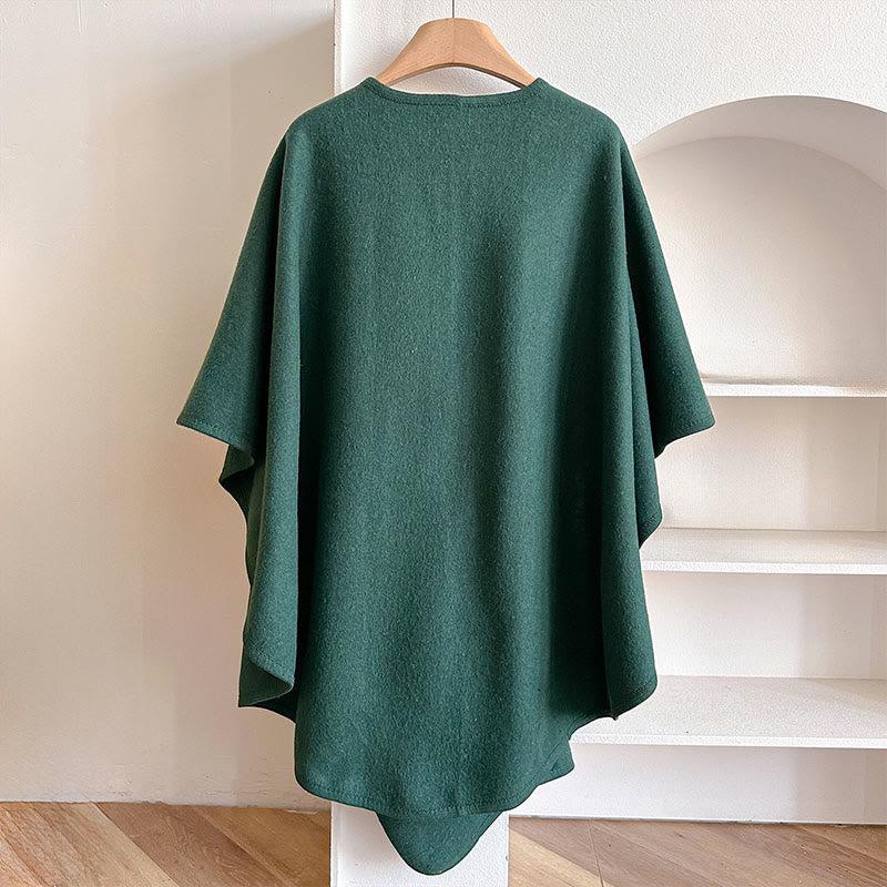 Buddha Stones ​​Winter-Schal, einfarbig, warm und kuschelig - image 9