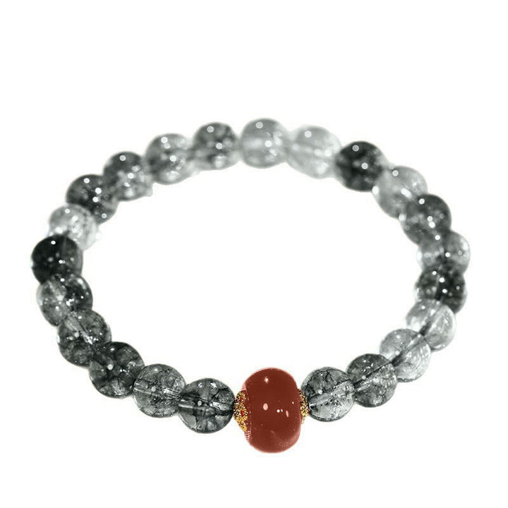 Buddha Stones ​​Grünes Phantom Rotes Achat Positives Armband - image 8