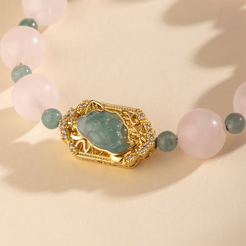 Buddha Stones aus Rosenquarz und Jade – Symbol der Fürsorge und Güte - image 3
