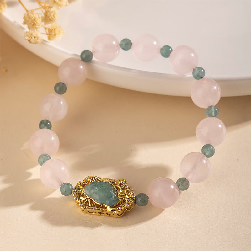 Buddha Stones aus Rosenquarz und Jade – Symbol der Fürsorge und Güte - image 2