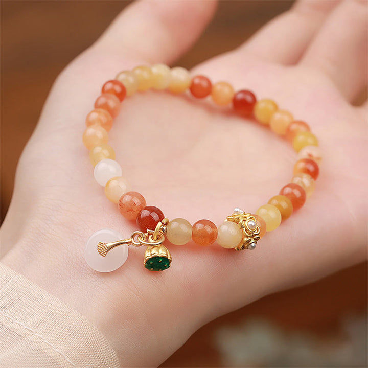 Buddha Stones Friedensschnalle aus goldener Seide und Jade – Armband zum Schutz vor bösen Geistern - image 2