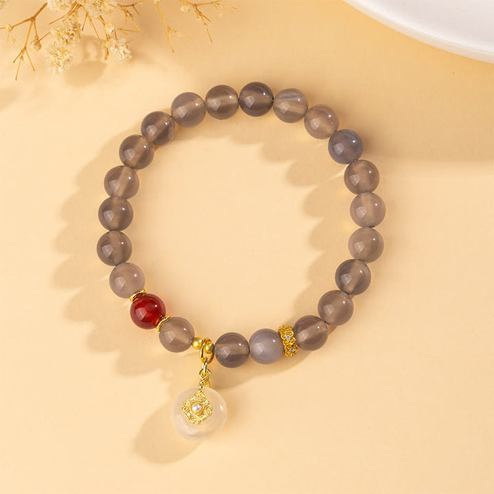 Buddha Stones, Grauer Achat, Roter Achat, Chalcedon-Bastel - image 2