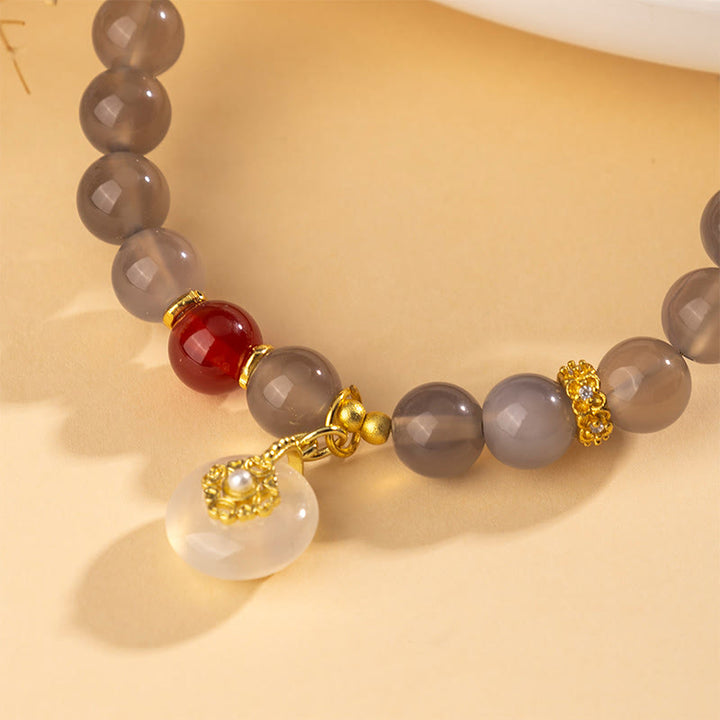 Buddha Stones, Grauer Achat, Roter Achat, Chalcedon-Bastel - image 3