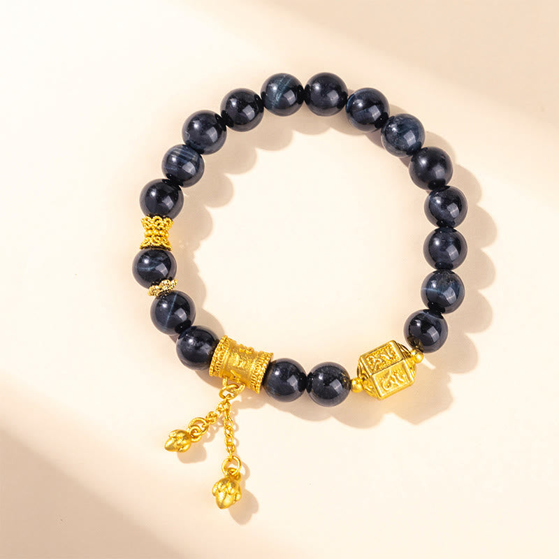 Buddha Stones, verschiedene Tigeraugenlegierungs-Balance-Armband - Blaues Tigerauge (Handgelenkumfang: 16-18 cm) - image 7