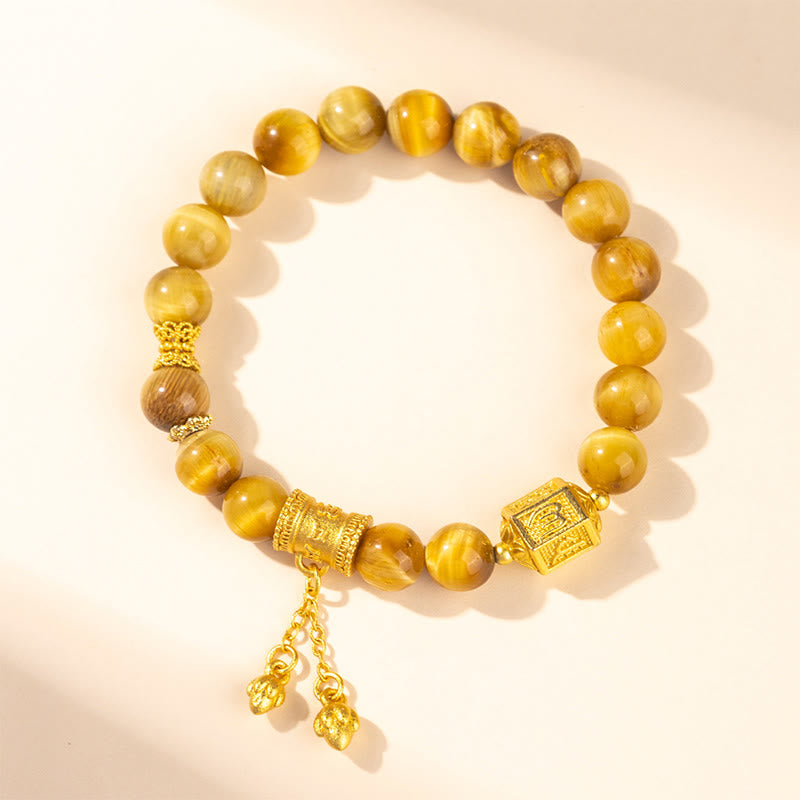 Buddha Stones, verschiedene Tigeraugenlegierungs-Balance-Armband - Goldenes Tigerauge (Handgelenkumfang: 16-18 cm) - image 11