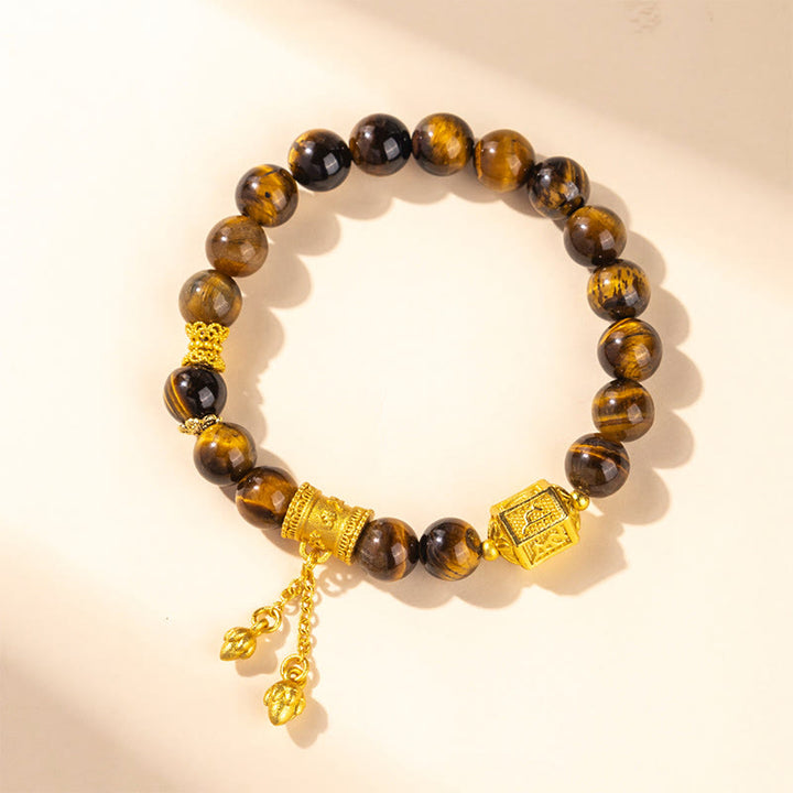 Buddha Stones, verschiedene Tigeraugenlegierungs-Balance-Armband - Gelbes Tigerauge (Handgelenkumfang: 16-18 cm) - image 9