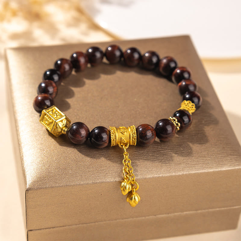 Buddha Stones, verschiedene Tigeraugenlegierungs-Balance-Armband - Rotes Tigerauge (Handgelenkumfang: 16-18 cm) - image 0
