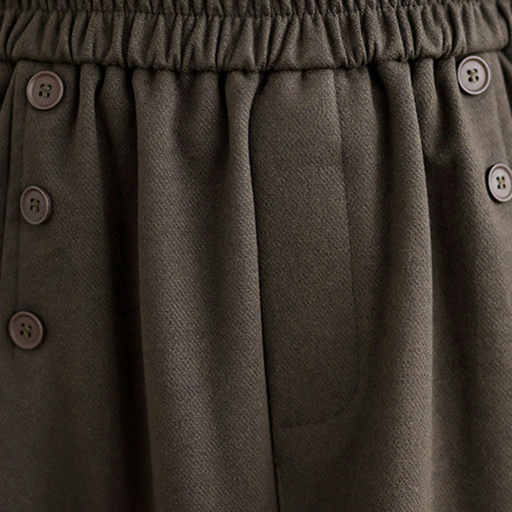 Buddha Stones Damen Winterrock aus reiner Baumwolle, 7-8 Zoll lang, elastischer Bund, mit Taschen - image 7