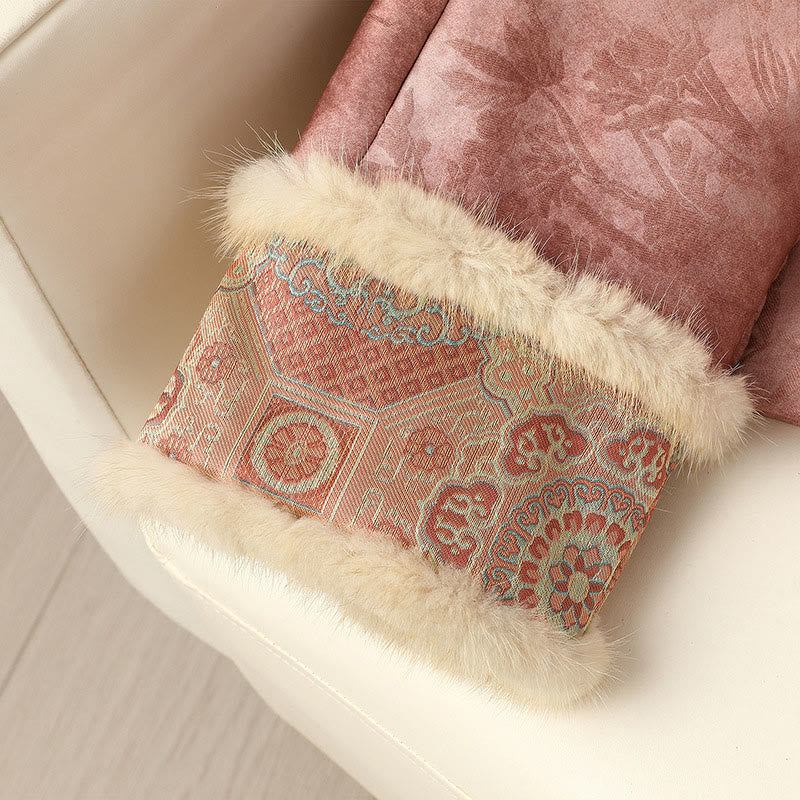 Damen-Langarmjacke mit Buddha Stones, Froschknopfverschluss und traditionellen chinesischen Mustern, dick gefüttert  - image 22