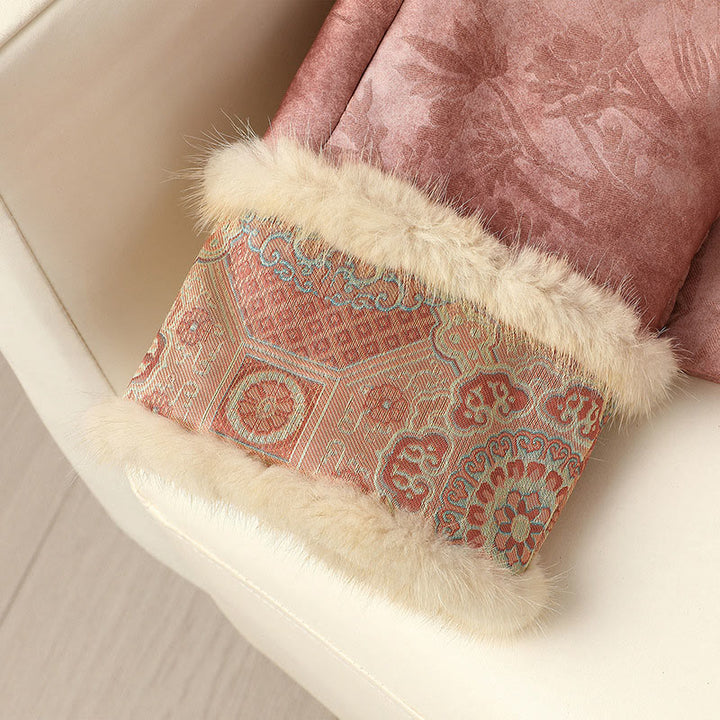 Damen-Langarmjacke mit Buddha Stones, Froschknopfverschluss und traditionellen chinesischen Mustern, dick gefüttert  - image 22