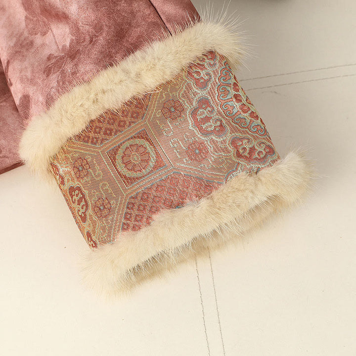 Damen-Langarmjacke mit Buddha Stones, Froschknopfverschluss und traditionellen chinesischen Mustern, dick gefüttert  - image 21