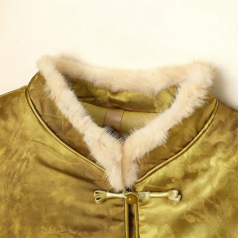 Damen-Langarmjacke mit Buddha Stones, Froschknopfverschluss und traditionellen chinesischen Mustern, dick gefüttert  - image 11