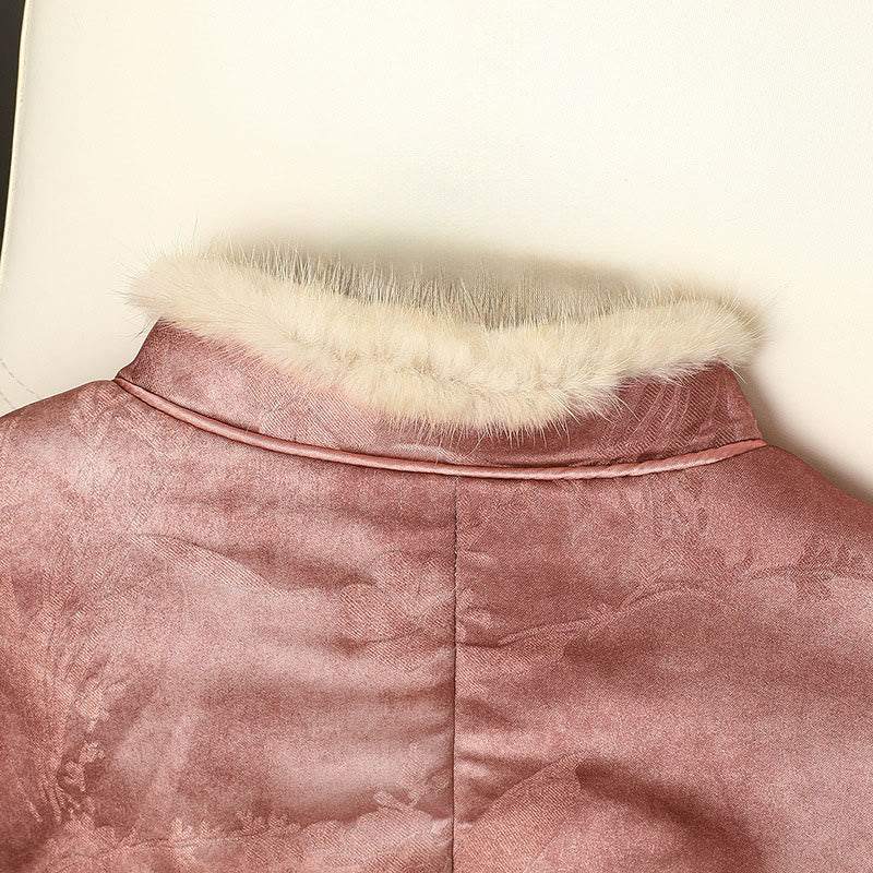 Damen-Langarmjacke mit Buddha Stones, Froschknopfverschluss und traditionellen chinesischen Mustern, dick gefüttert  - image 20