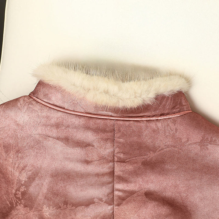 Damen-Langarmjacke mit Buddha Stones, Froschknopfverschluss und traditionellen chinesischen Mustern, dick gefüttert  - image 20