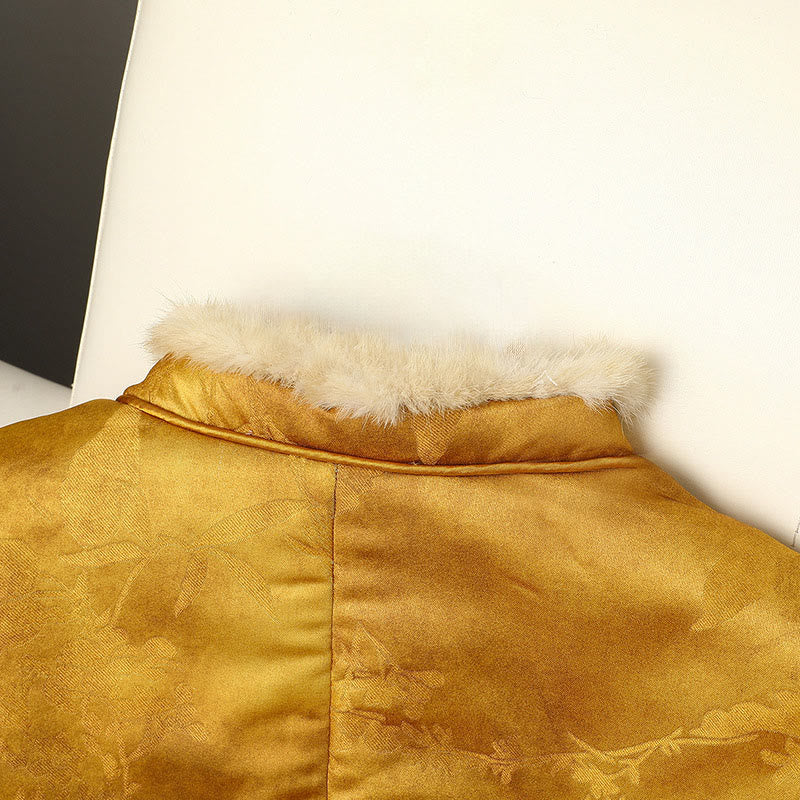 Damen-Langarmjacke mit Buddha Stones, Froschknopfverschluss und traditionellen chinesischen Mustern, dick gefüttert  - image 3