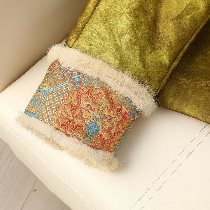 Damen-Langarmjacke mit Buddha Stones, Froschknopfverschluss und traditionellen chinesischen Mustern, dick gefüttert  - image 13