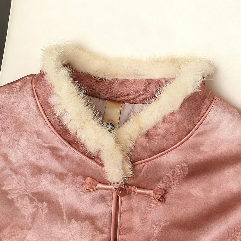 Damen-Langarmjacke mit Buddha Stones, Froschknopfverschluss und traditionellen chinesischen Mustern, dick gefüttert  - image 19