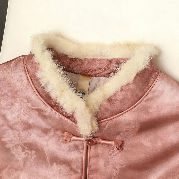 Damen-Langarmjacke mit Buddha Stones, Froschknopfverschluss und traditionellen chinesischen Mustern, dick gefüttert  - image 19