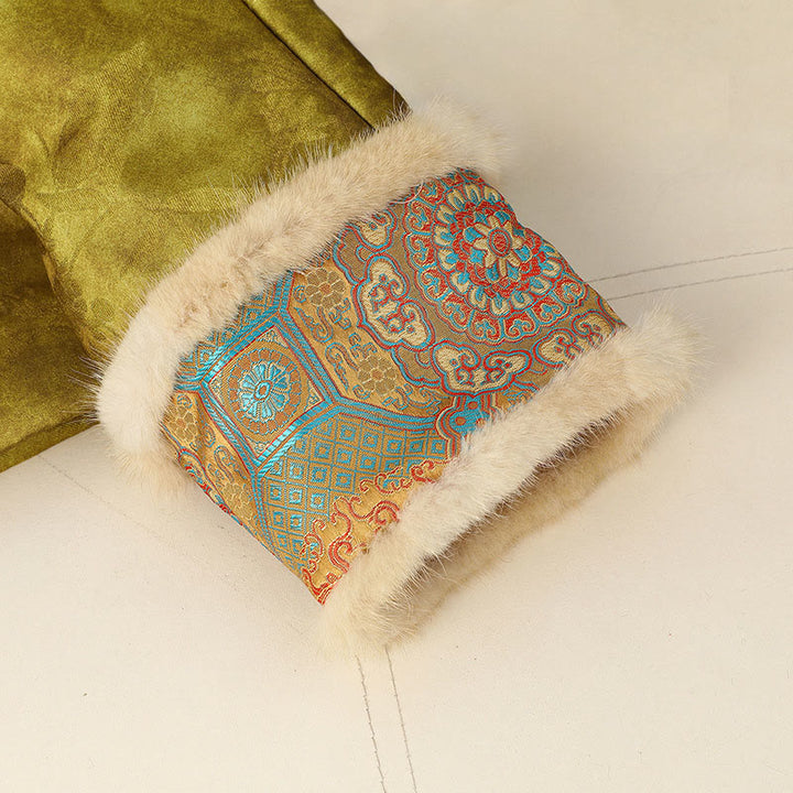 Damen-Langarmjacke mit Buddha Stones, Froschknopfverschluss und traditionellen chinesischen Mustern, dick gefüttert  - image 12