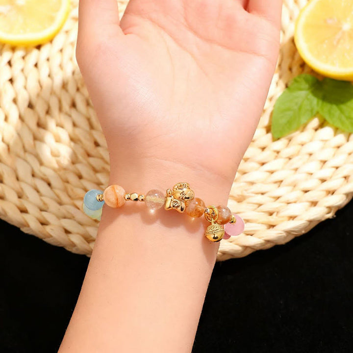 Buddha Stones ​​Jahr des Pferdes Citrin Amethyst Verschiedene Kristalle Schutzarmband - image 9