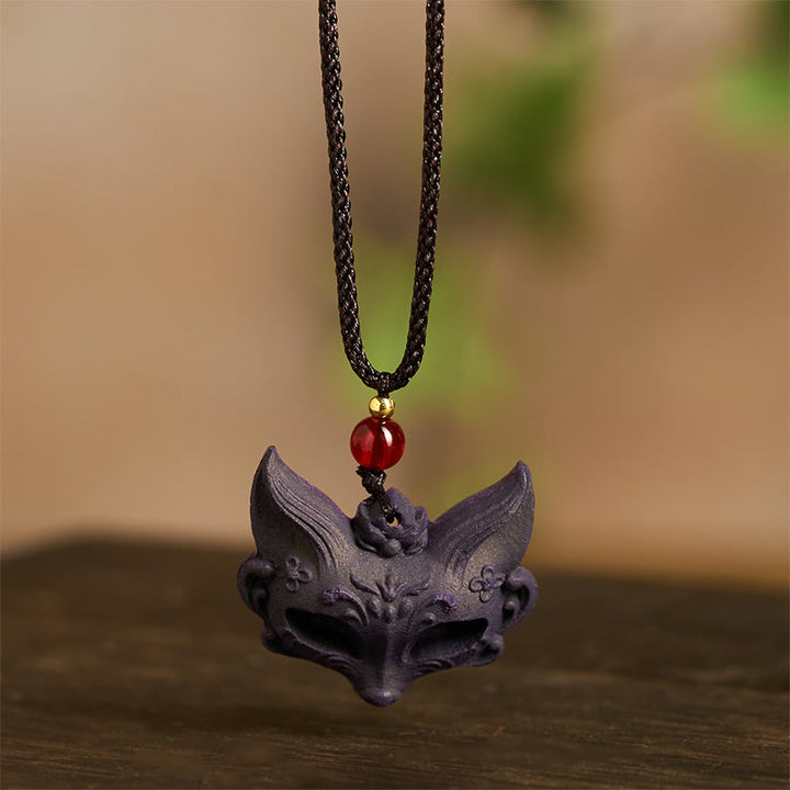 Buddha Stones ​​Fuchsmaske Schmetterling Taotie Friedensschnalle Glückskette Anhänger - image 4