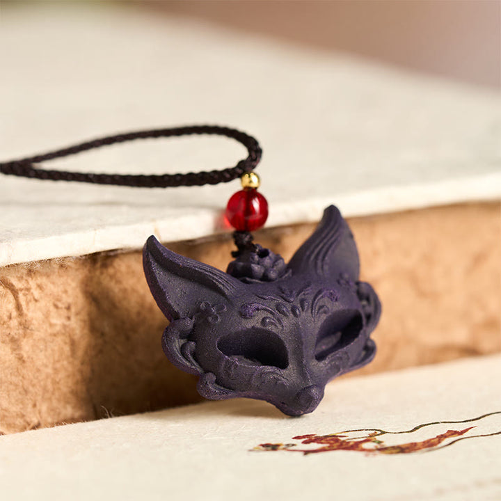 Buddha Stones ​​Fuchsmaske Schmetterling Taotie Friedensschnalle Glückskette Anhänger - image 2