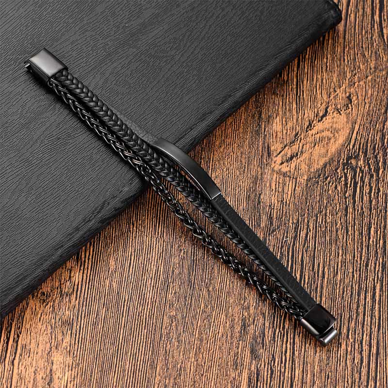 Buddha Stones, Titanstahl, Balance, Ruhe, Lederarmband - image 6