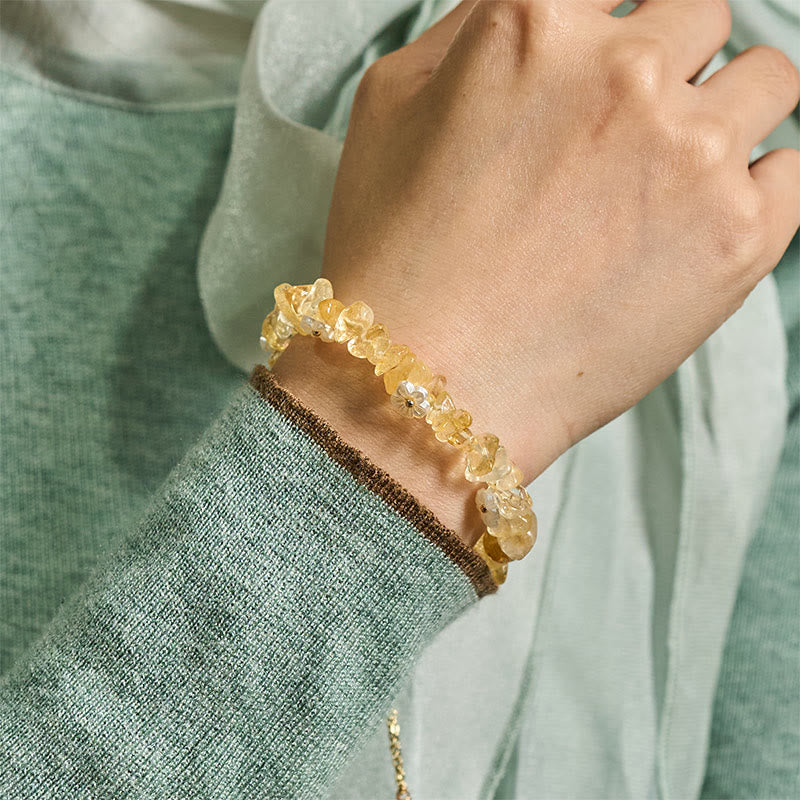 Buddha Stones, unregelmäßiges Kristallblumen-Design, Amethyst, weißer Kristall, Balance-Armband - image 30