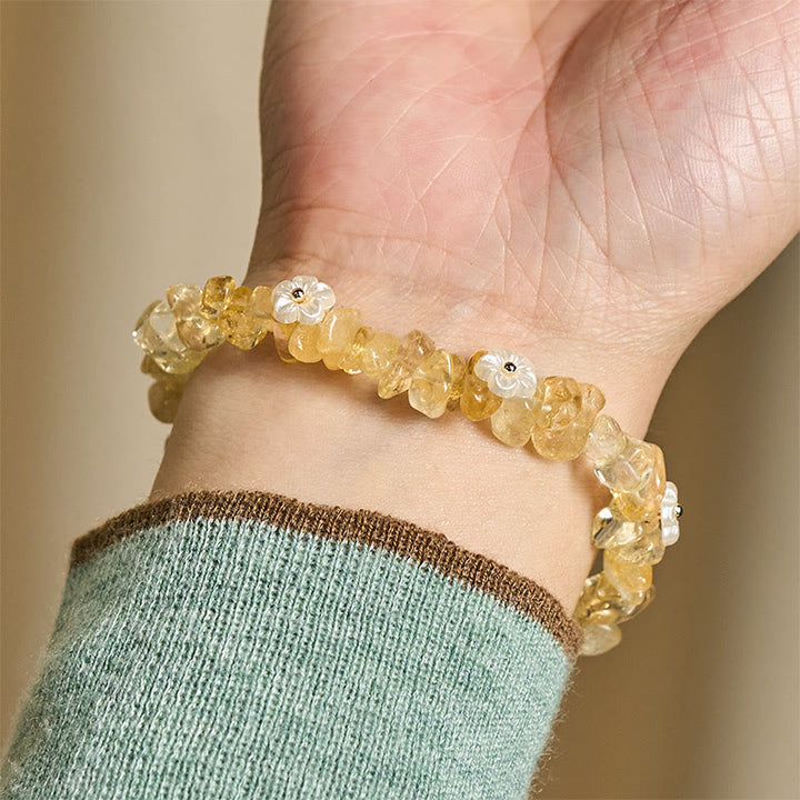 Buddha Stones, unregelmäßiges Kristallblumen-Design, Amethyst, weißer Kristall, Balance-Armband - image 31