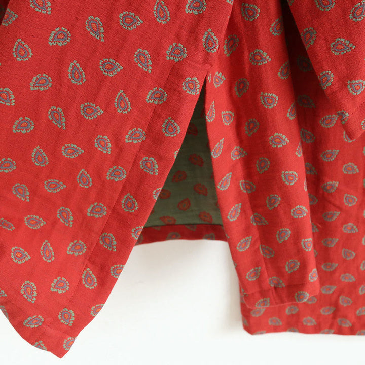 Buddha Stones 2-teiliges Set aus farbenfrohem, geblümtem Langarmhemd mit Froschknopfleiste und Hose mit Taschen aus reiner Baumwolle  - image 16