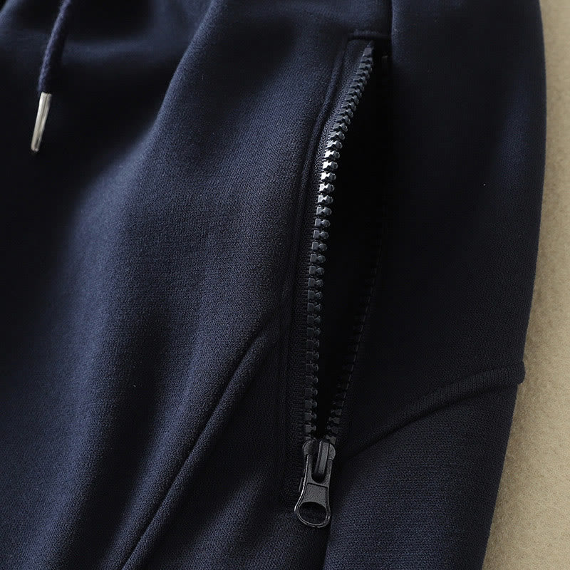 Buddha Stones Mitternachtsblaue Damen-Hose mit weitem Bein, Reißverschluss, Thermofleece-Futter und Taschen - image 4