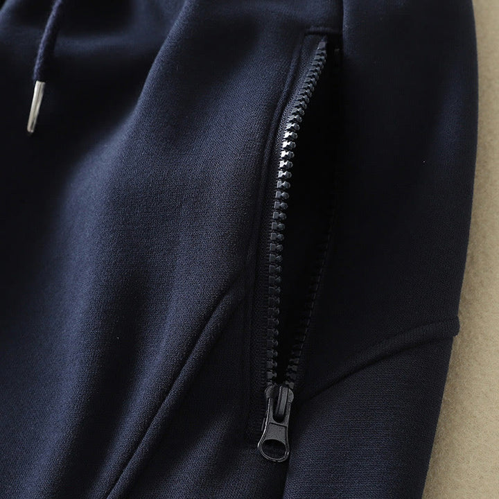 Buddha Stones Mitternachtsblaue Damen-Hose mit weitem Bein, Reißverschluss, Thermofleece-Futter und Taschen - image 4