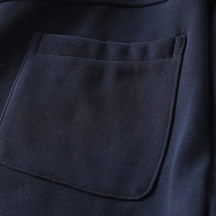 Buddha Stones Mitternachtsblaue Damen-Hose mit weitem Bein, Reißverschluss, Thermofleece-Futter und Taschen - image 7