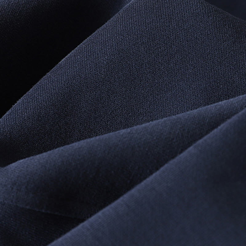 Buddha Stones Mitternachtsblaue Damen-Hose mit weitem Bein, Reißverschluss, Thermofleece-Futter und Taschen - image 6