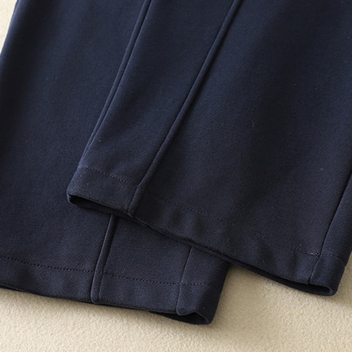 Buddha Stones Mitternachtsblaue Damen-Hose mit weitem Bein, Reißverschluss, Thermofleece-Futter und Taschen - image 9