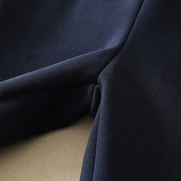 Buddha Stones Mitternachtsblaue Damen-Hose mit weitem Bein, Reißverschluss, Thermofleece-Futter und Taschen - image 8