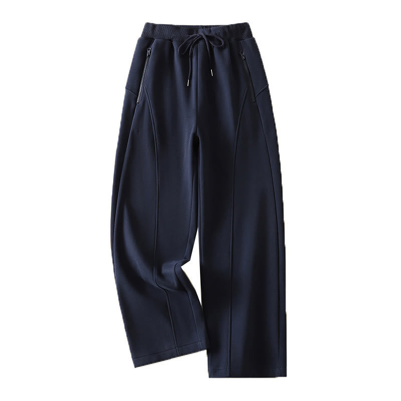 Buddha Stones Mitternachtsblaue Damen-Hose mit weitem Bein, Reißverschluss, Thermofleece-Futter und Taschen - image 11