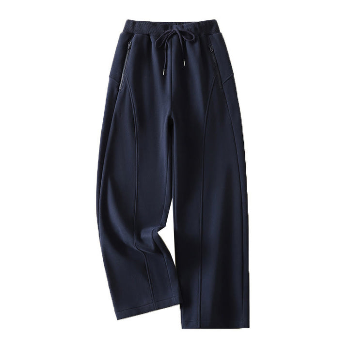 Buddha Stones Mitternachtsblaue Damen-Hose mit weitem Bein, Reißverschluss, Thermofleece-Futter und Taschen - image 11