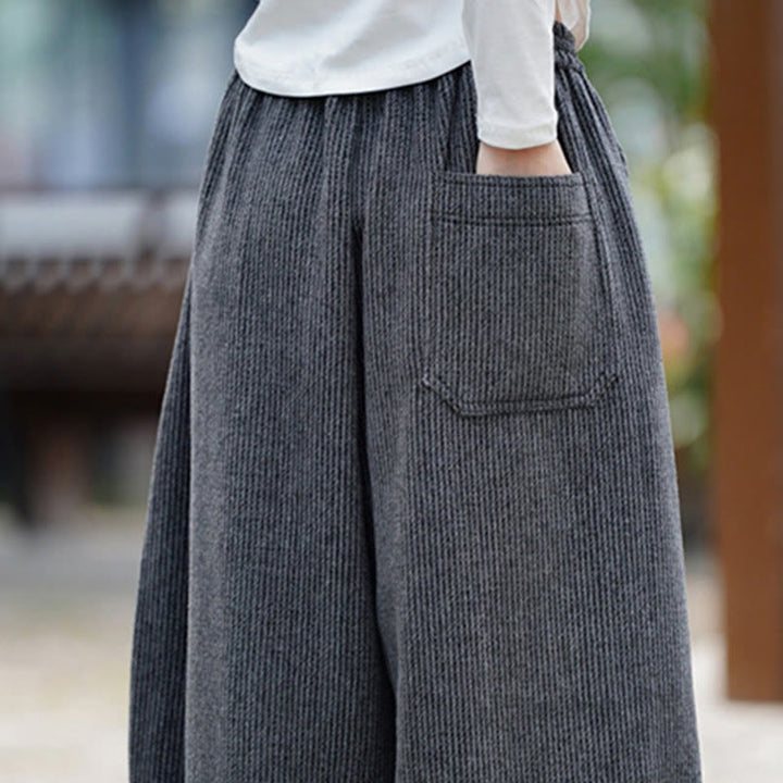 Buddha Stones Winter Herren-Baumwollhose mit hohem Bund, hohem Bund und Kordelzug, einfarbig, mit Taschen - image 23