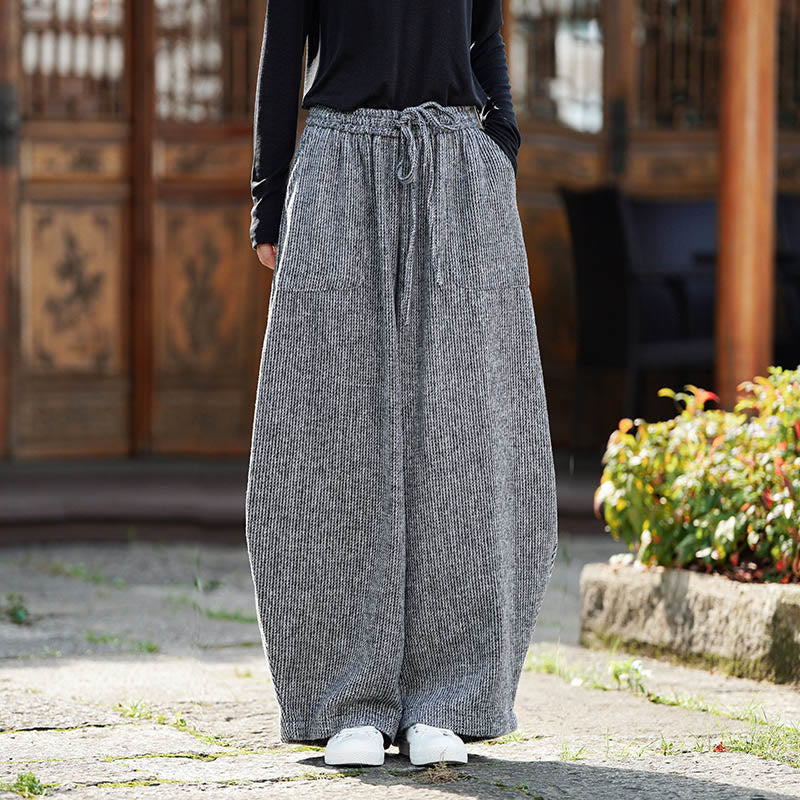 Buddha Stones Winter Herren-Baumwollhose mit hohem Bund, hohem Bund und Kordelzug, einfarbig, mit Taschen - Silber - US/ UK/AU46, EU56 (5XL) - image 25