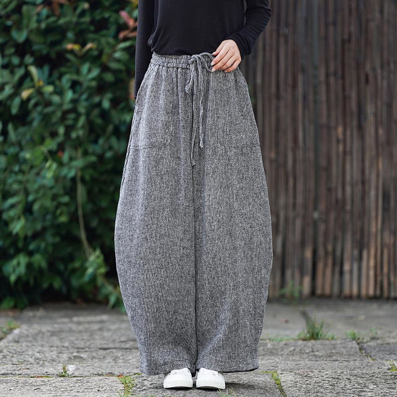 Buddha Stones Winter Herren-Baumwollhose mit hohem Bund, hohem Bund und Kordelzug, einfarbig, mit Taschen - image 31