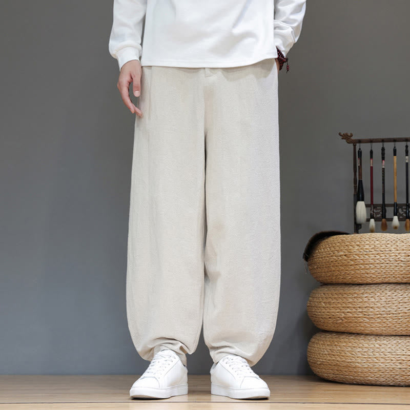 Buddha Stones Herbstsport Herren-Baumwollhose mit einfarbigem Knopfdesign und Taschen - image 14