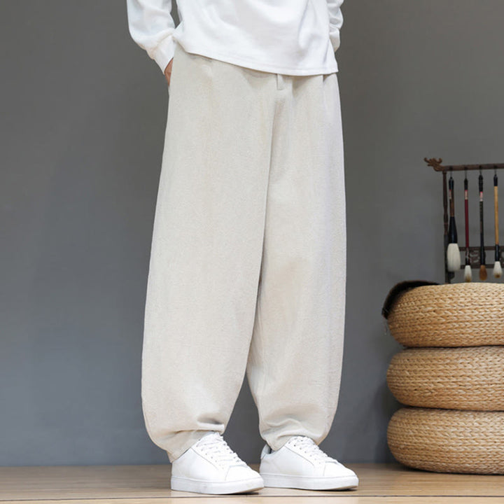 Buddha Stones Herbstsport Herren-Baumwollhose mit einfarbigem Knopfdesign und Taschen - image 17