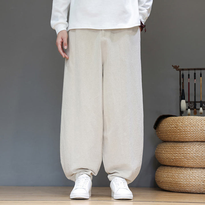 Buddha Stones Herbstsport Herren-Baumwollhose mit einfarbigem Knopfdesign und Taschen - image 16