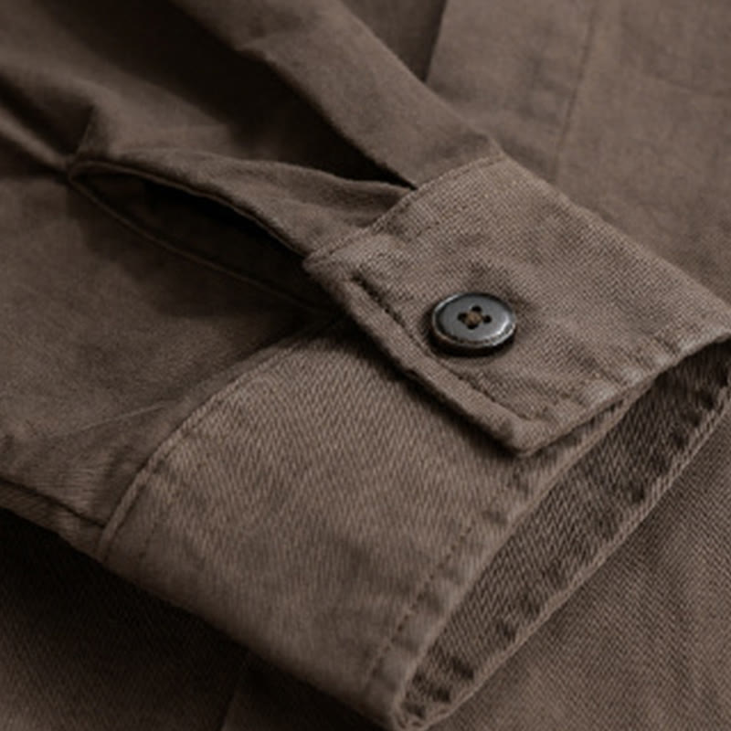 Buddha Stones Frühlingskaromuster, zweiteilige, langärmelige Herren-Baumwolljacke mit Tasche - image 16