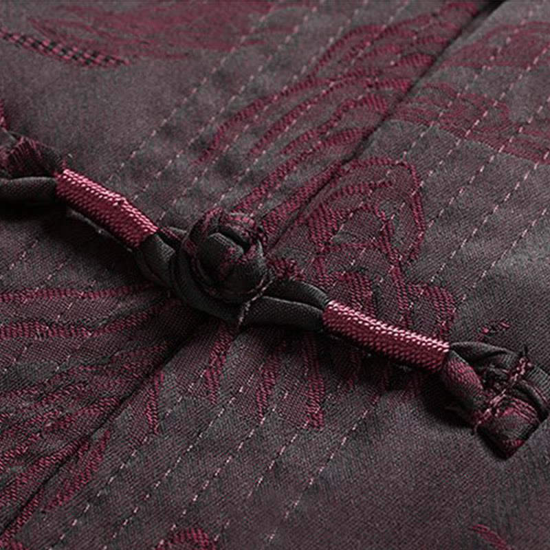 Buddha Stones 2-teiliges Pendler-Tang-Anzug-Set mit Froschknopfleiste, bestehend aus Herrenhemd, Hose und Langarmshirt aus Baumwolle - image 11