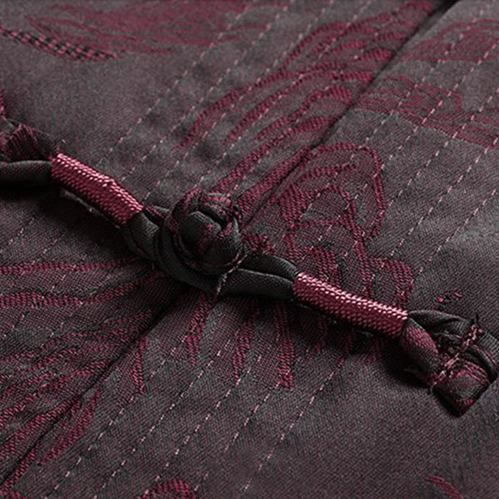 Buddha Stones 2-teiliges Pendler-Tang-Anzug-Set mit Froschknopfleiste, bestehend aus Herrenhemd, Hose und Langarmshirt aus Baumwolle - image 11