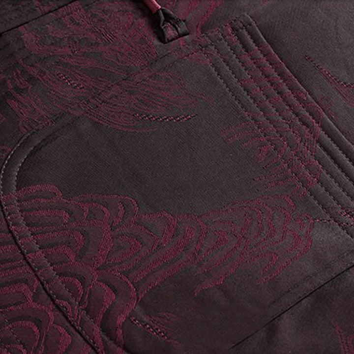 Buddha Stones 2-teiliges Pendler-Tang-Anzug-Set mit Froschknopfleiste, bestehend aus Herrenhemd, Hose und Langarmshirt aus Baumwolle - image 12